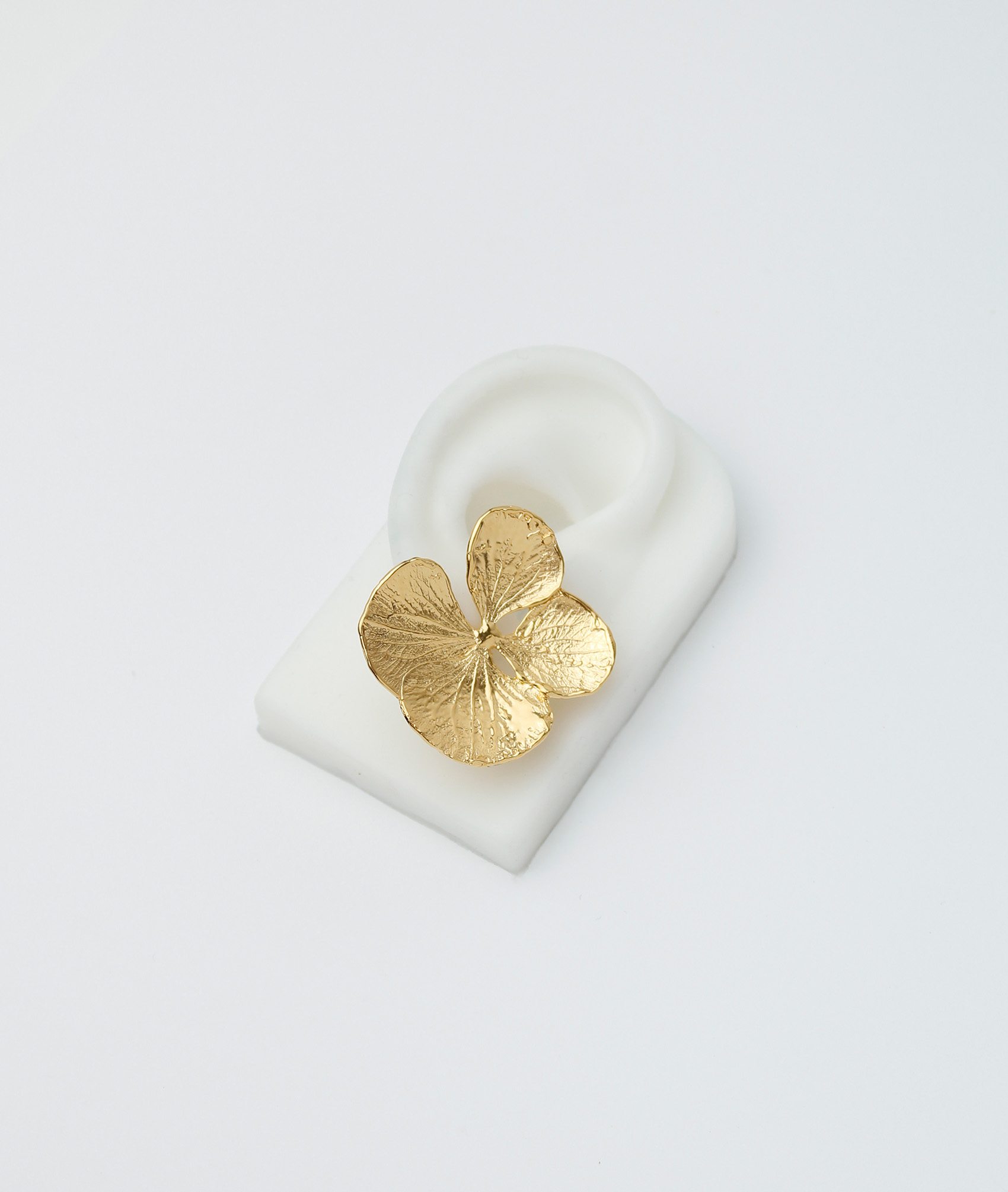 Hydrangea_Earrings_GoldPlated_Side